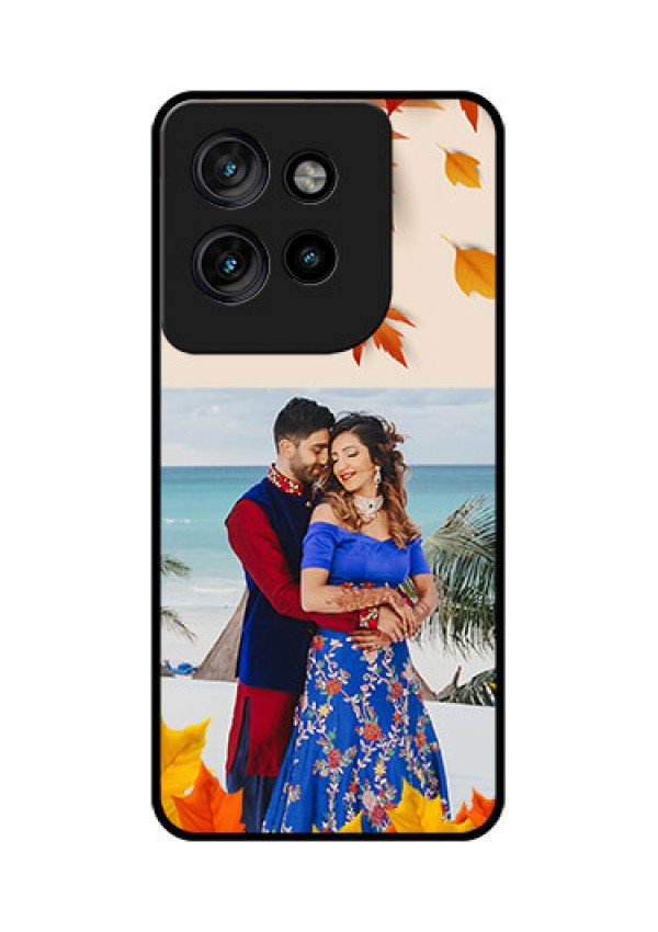 Motorola Edge 50 Neo Custom Glass Phone CaseAutumn Maple Leaves Design