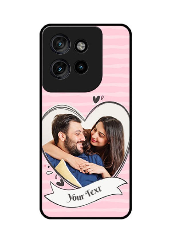 Motorola Edge 50 Neo Custom Glass Phone CaseVintage Heart Design