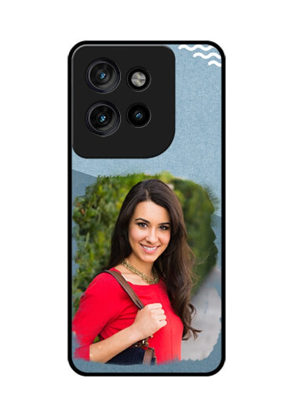 Motorola Edge 50 Neo Custom Glass Phone CaseGrunge Line Art Design