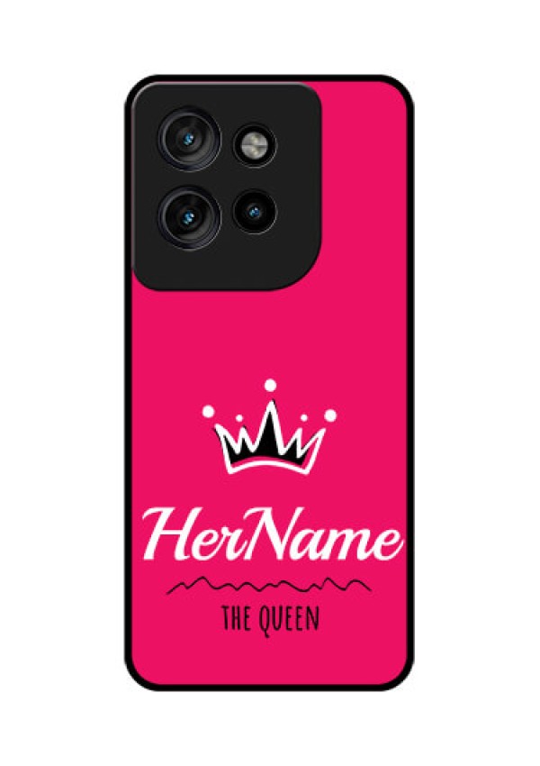 Motorola Edge 50 Neo Custom Glass Phone CaseQueen With Name Design