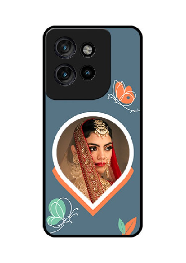 Motorola Edge 50 Neo Custom Glass Phone CaseDroplet Butterflies Design