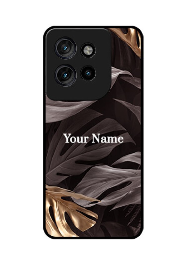 Motorola Edge 50 Neo Custom Glass Phone CaseWild Leaves Digital Paint Design
