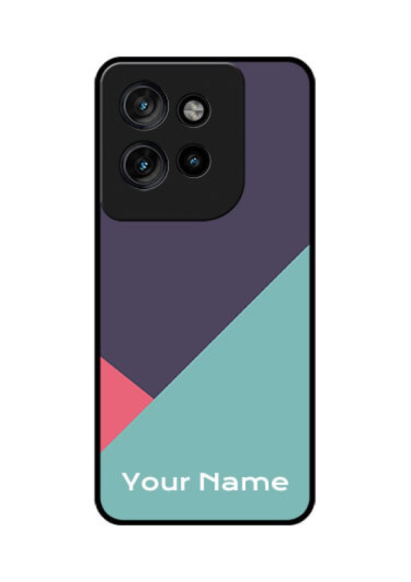 Motorola Edge 50 Neo Custom Glass Phone CaseTri Color Abstract Design