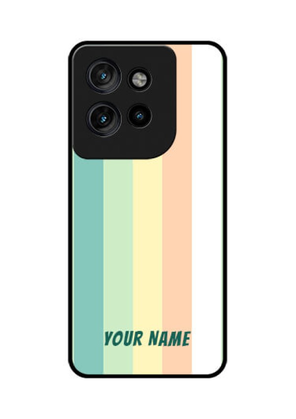 Motorola Edge 50 Neo Custom Glass Phone CaseMulti - Colour Stripes Design