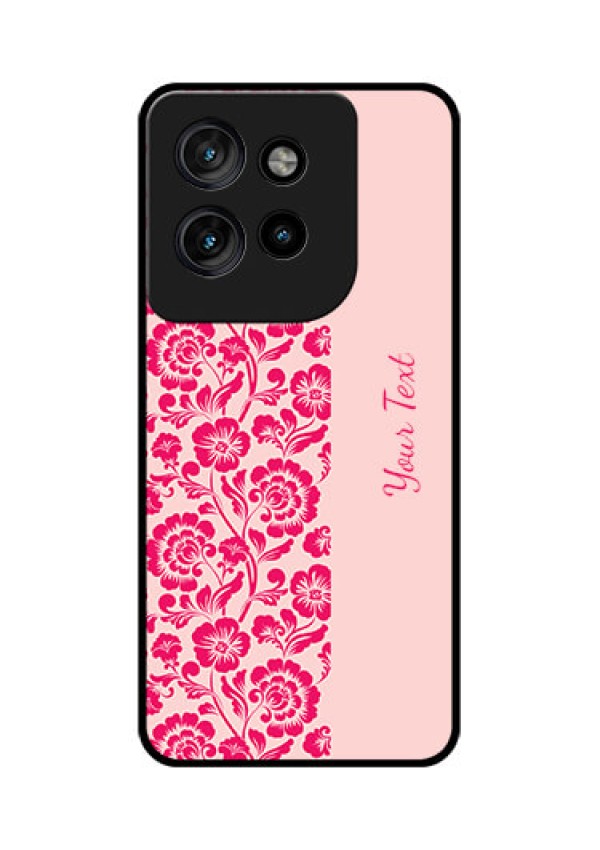 Motorola Edge 50 Neo Custom Glass Phone CaseAttractive Floral Pattern Design