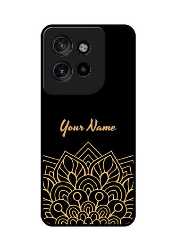 Motorola Edge 50 Neo Custom Glass Phone CaseGolden Mandala Design