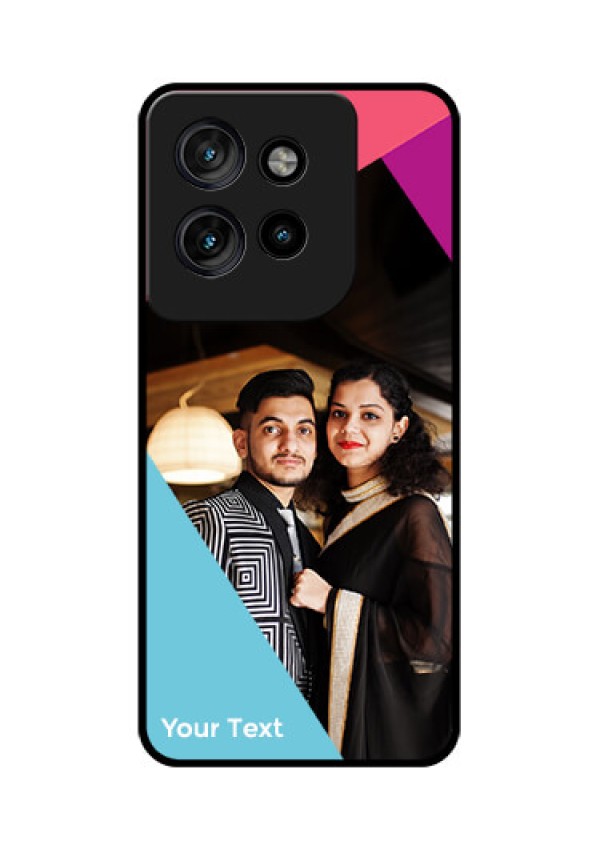 Motorola Edge 50 Neo Custom Glass Phone CaseStacked Triple Colour Design