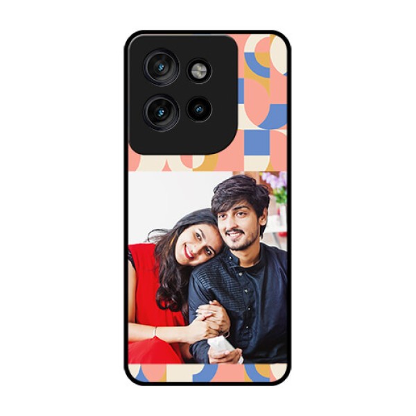 Motorola Edge 50 Neo Custom Glass Phone CaseSemi - Circle Maze Pattern Design Motorola Edge 50 Neo Custom Glass Phone CaseSemi - Circle Maze Pattern Design