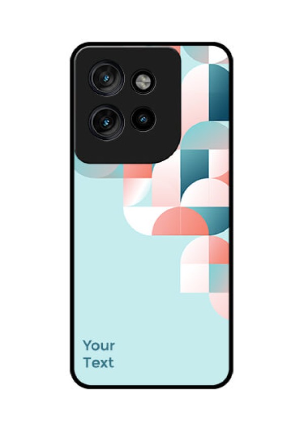 Motorola Edge 50 Neo Custom Glass Phone CaseStylish Semi - Circle Pattern Design