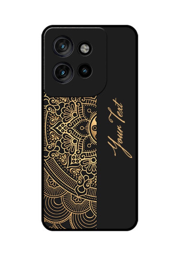 Motorola Edge 50 Neo Custom Glass Phone CaseMandala Art With Custom Text Design
