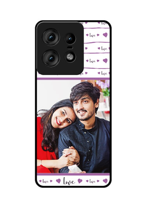Motorola Edge 50 Pro 5G Custom Glass Phone CaseCouples Heart Design