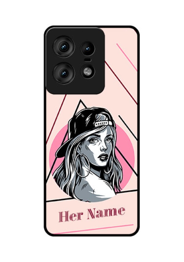 Motorola Edge 50 Pro 5G Custom Glass Phone CaseRockstar Girl Design
