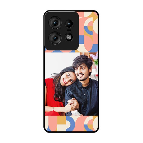 Motorola Edge 50 Pro 5G Custom Glass Phone CaseSemi - Circle Maze Pattern Design Motorola Edge 50 Pro 5G Custom Glass Phone CaseSemi - Circle Maze Pattern Design