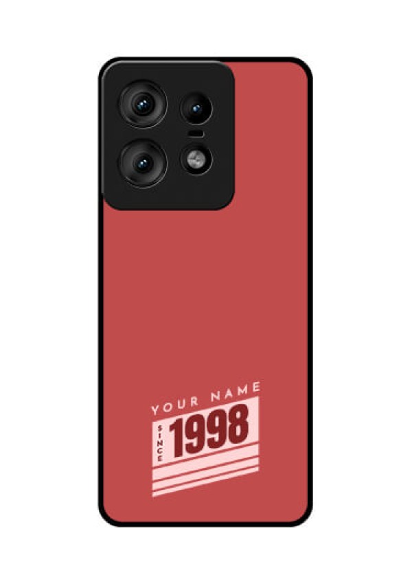 Motorola Edge 50 Pro 5G Custom Glass Phone CaseRed Custom Year Of Birth Design