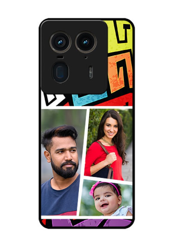 Motorola Edge 50 Ultra 5G Custom Glass Phone CaseGraffiti Pattern Design