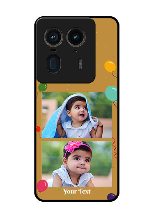 Motorola Edge 50 Ultra 5G Custom Glass Phone CaseImage Holder With Birthday Celebrations Design