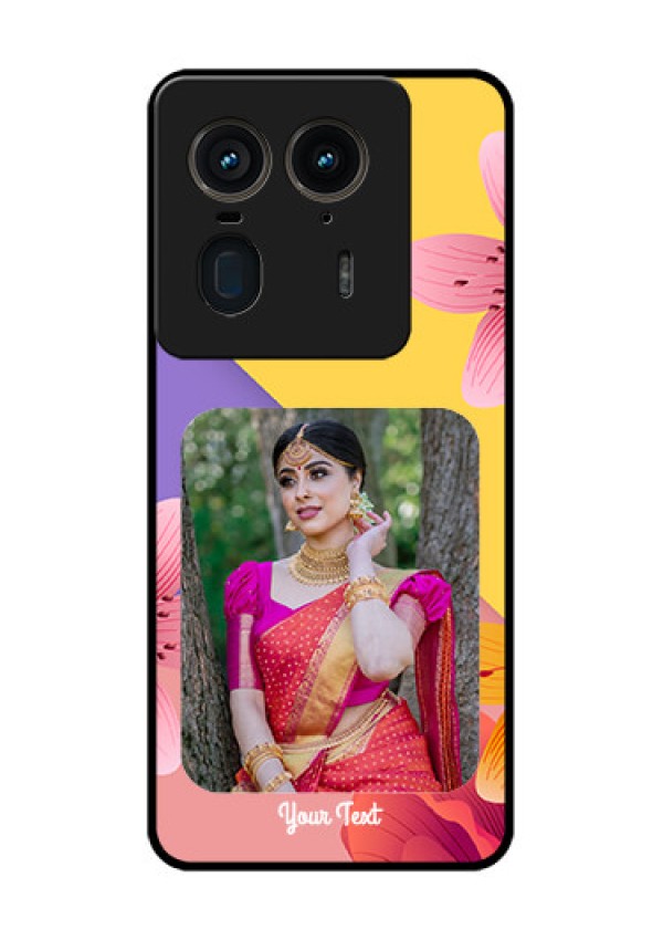 Motorola Edge 50 Ultra 5G Custom Glass Phone Case3 Image With Vintage Floral Design