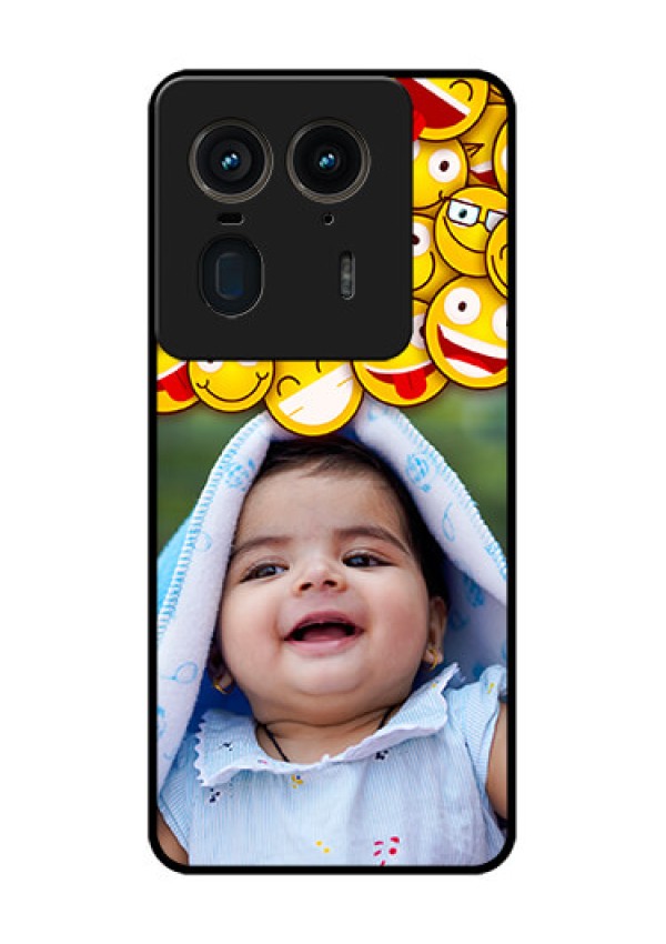 Motorola Edge 50 Ultra 5G Custom Glass Phone CaseWith Smiley Emoji Design