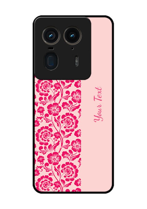 Motorola Edge 50 Ultra 5G Custom Glass Phone CaseAttractive Floral Pattern Design