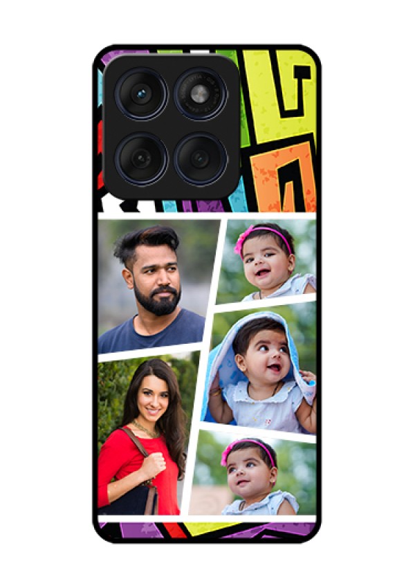 Edge 60 Fusion Custom Glass Phone Case - Graffiti Pattern Design