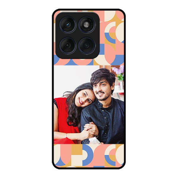 Edge 60 Fusion Custom Glass Phone Case - Semi - Circle Maze Pattern Design
