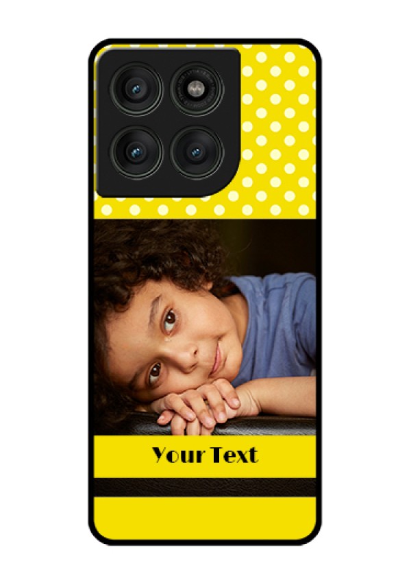 Motorola Edge 60 Pro 5G Custom Glass Phone Case - Bright Yellow Case Design