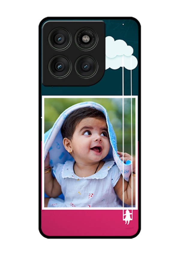 Motorola Edge 60 Pro 5G Custom Glass Phone Case - Cute Girl With Cloud Design