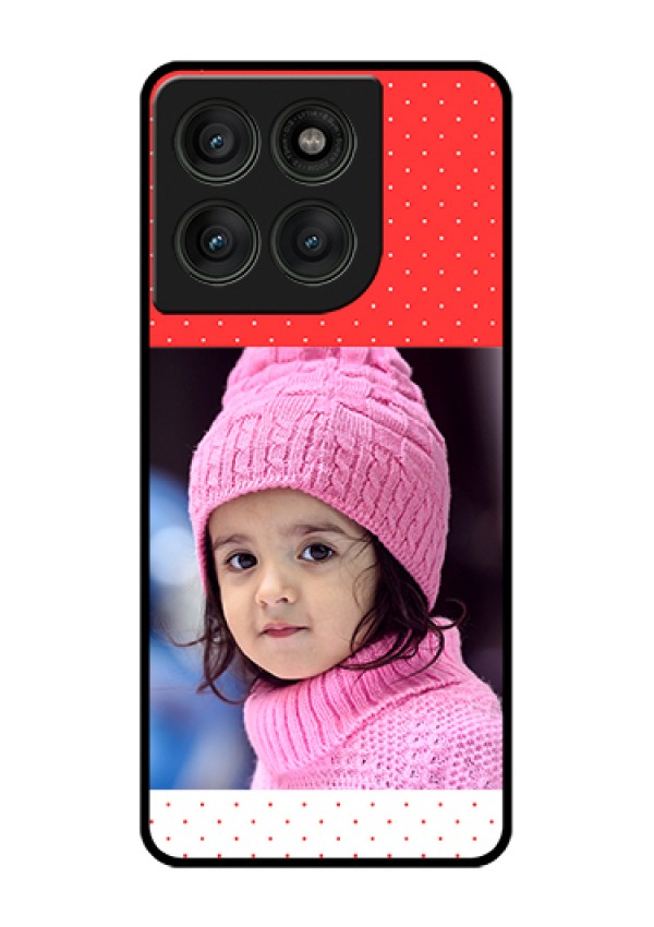 Motorola Edge 60 Pro 5G Custom Glass Phone Case - Red Pattern Design