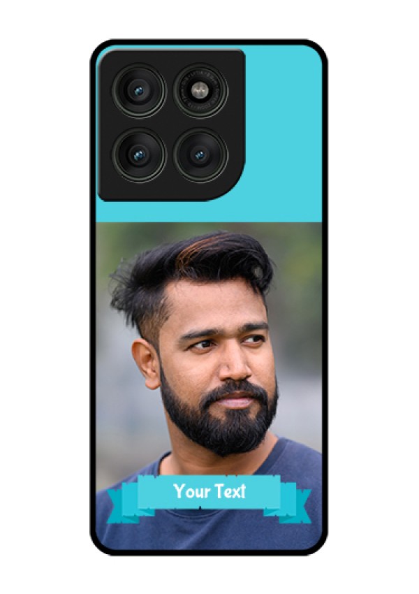 Motorola Edge 60 Pro 5G Custom Glass Phone Case - Blue Color Design