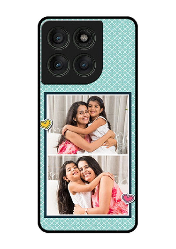 Motorola Edge 60 Pro 5G Custom Glass Phone Case - 2 Image Holder With Pattern Design