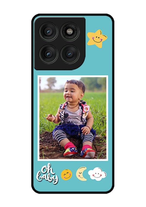 Motorola Edge 60 Pro 5G Custom Glass Phone Case - Smiley Kids Stars Design
