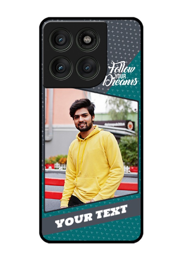 Motorola Edge 60 Pro 5G Custom Glass Phone Case - Background Pattern Design With Quote