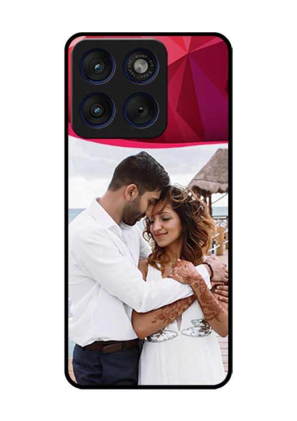 Motorola Edge 70 5G Custom Glass Phone Case - Red Abstract Design