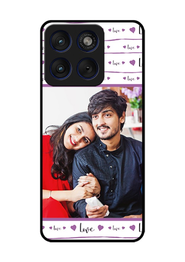 Motorola Edge 70 5G Custom Glass Phone Case - Couples Heart Design