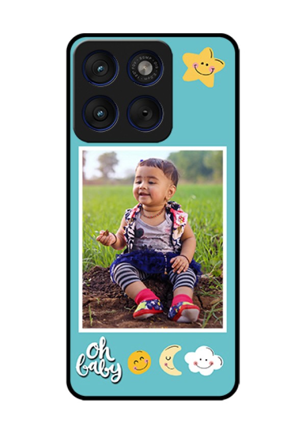 Motorola Edge 70 5G Custom Glass Phone Case - Smiley Kids Stars Design
