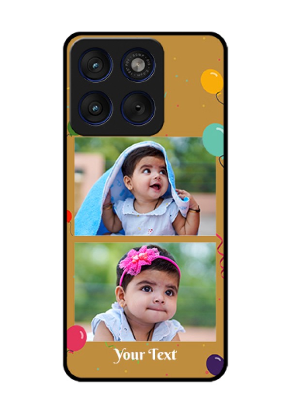 Motorola Edge 70 5G Custom Glass Phone Case - Image Holder With Birthday Celebrations Design