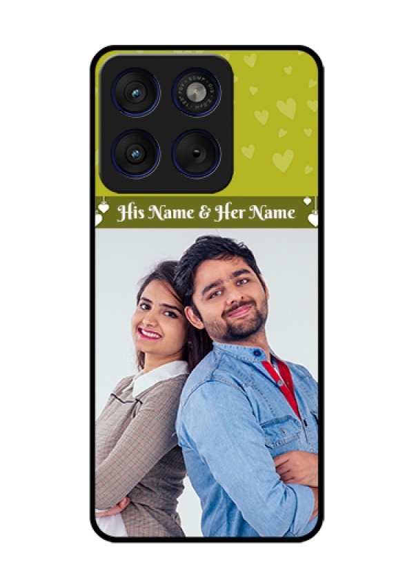 Motorola Edge 70 5G Custom Glass Phone Case - You & Me Heart Design