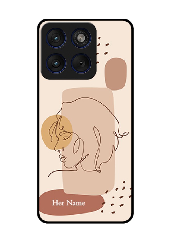 Motorola Edge 70 5G Custom Glass Phone Case - Calm Woman Line Art Design