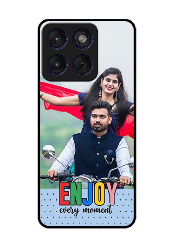 Motorola Edge 70 5G Custom Glass Phone Case - Enjoy Every Moment Design