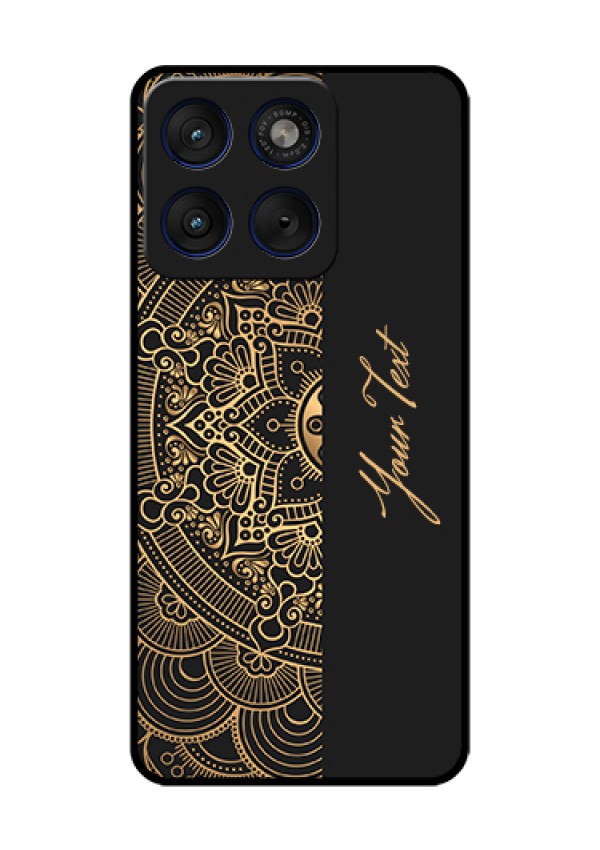 Motorola Edge 70 5G Custom Glass Phone Case - Mandala Art With Custom Text Design