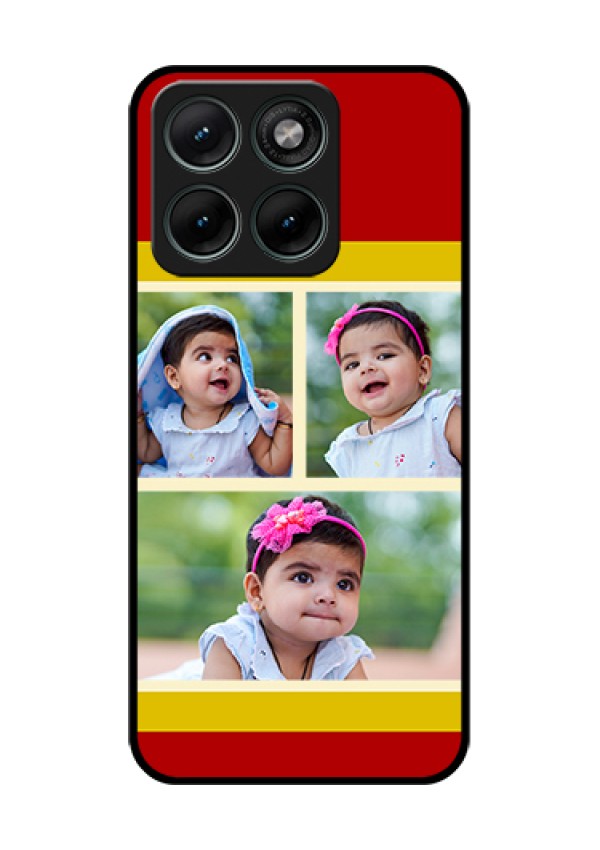 Motorola Edge 70 Fusion Custom Glass Phone Case - Multiple Pic Upload Design
