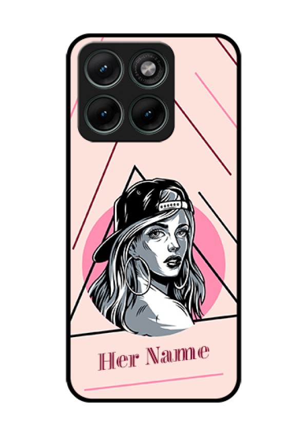 Motorola Edge 70 Fusion Custom Glass Phone Case - Rockstar Girl Design