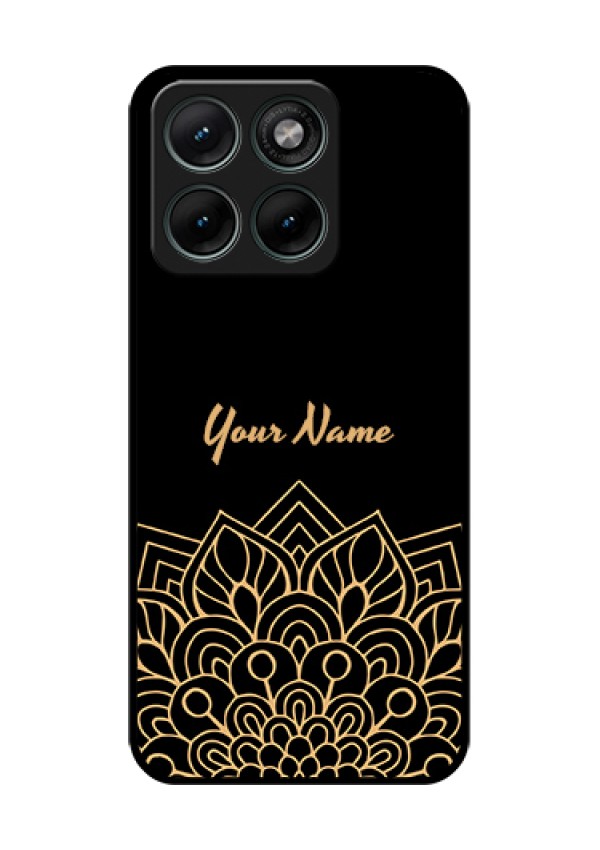 Motorola Edge 70 Fusion Custom Glass Phone Case - Golden Mandala Design