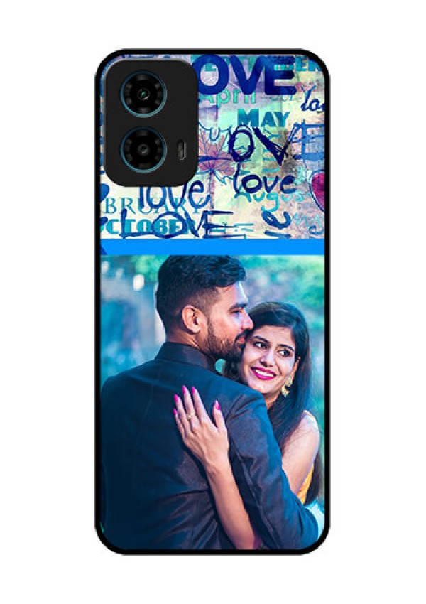 Motorola G34 5G Custom Glass Phone Case - Colorful Love Design