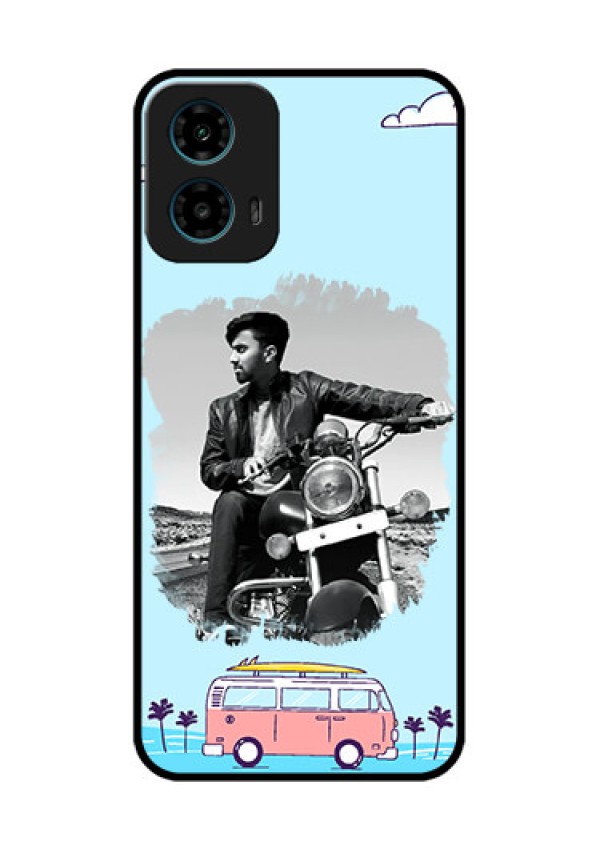 Motorola G34 5G Custom Glass Phone Case - Travel & Adventure Design