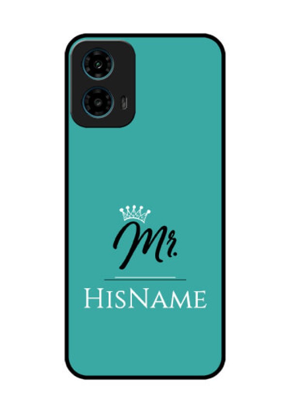 Motorola G34 5G Custom Glass Phone Case - Mr With Name Design