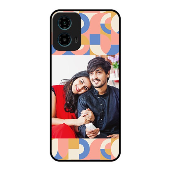 Motorola G34 5G Custom Glass Phone Case - Semi - Circle Maze Pattern Design Motorola G34 5G Custom Glass Phone Case - Semi - Circle Maze Pattern Design
