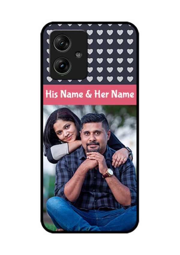 Motorola G54 5G Custom Glass Phone Case - Love Symbols Design