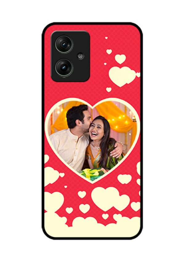 Motorola G54 5G Custom Glass Phone Case - Love Symbols Phone Cover Design