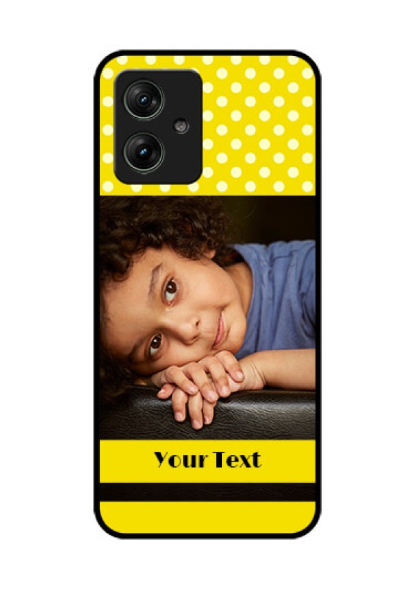 Motorola G54 5G Custom Glass Phone Case - Bright Yellow Case Design